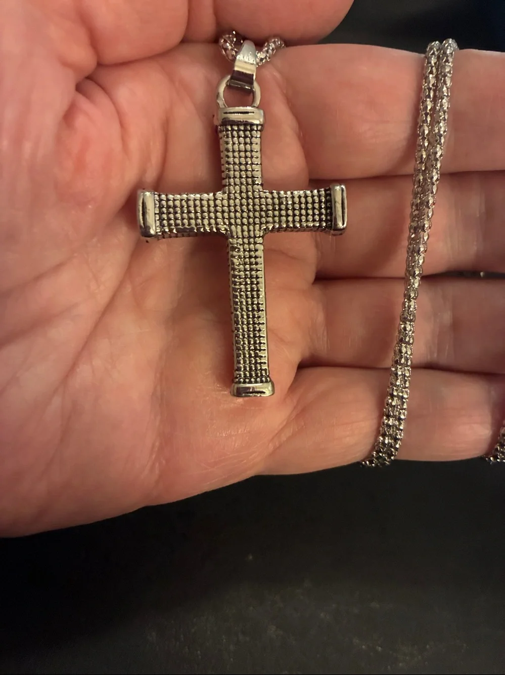 Cross Pendant Necklace Menswear. Both Sides of the Pendant are the same. NWOT